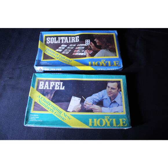 Lot of Vintage Card Games by HOYLE  Bafel and Solitaire - Sealed - Picture 1 of 4